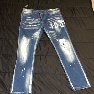DSQUARED2 Blue Distressed Jeans